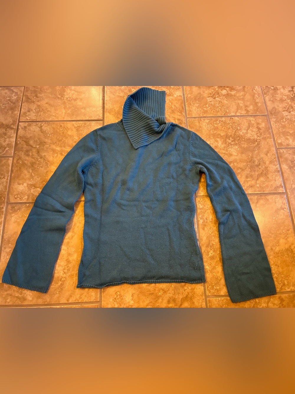 Moda International Teal Cowl Neck Sweater
